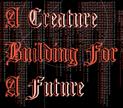 An image with decorative font reading 'A creatue Building for A future
