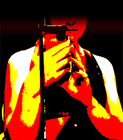 A glitched out portrait